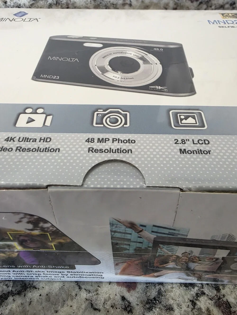 Minolta MND23 Selfie Shot 4K Ultra HD 48 MP Camera New In Box &  Sealed